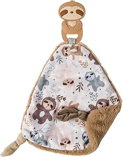 Mary Meyer Chewy Crew Soothing Baby Teether Lovey, 10-Inches, Sloth