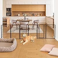 Vista 7 de FXW Puerta para perros extra ancha diseñada para uso en interiores, ancho ajustable de hasta 165 pulgadas de ancho