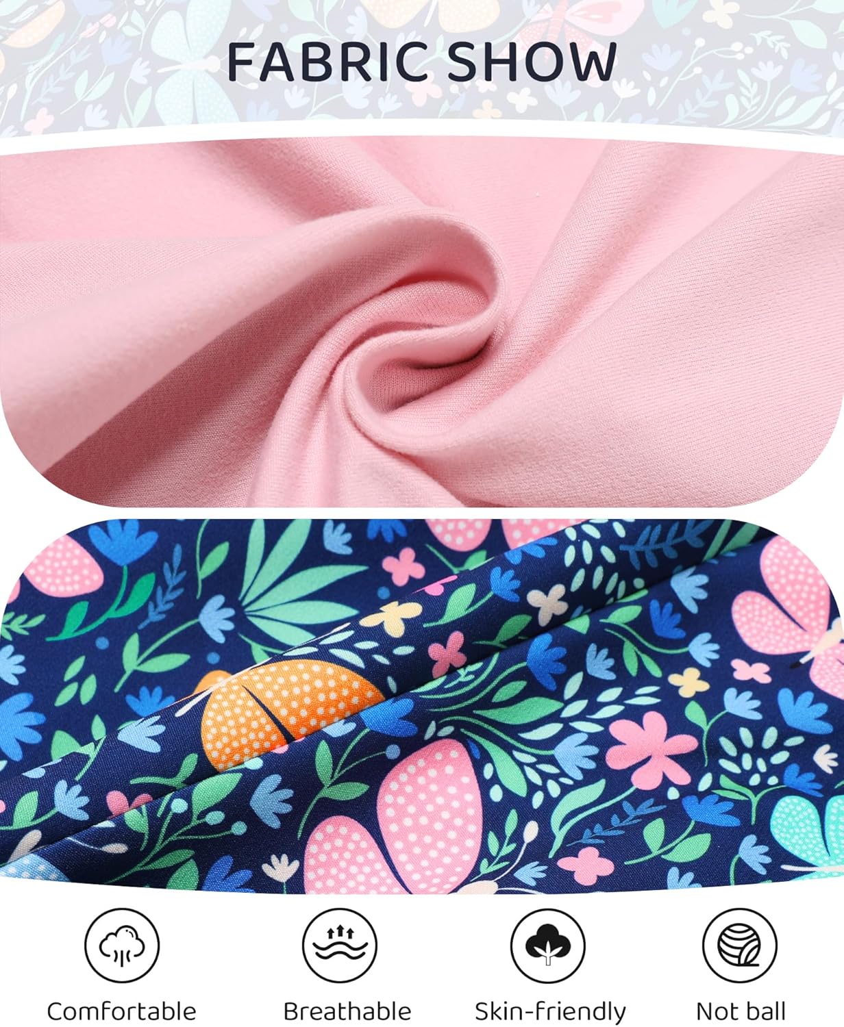 YUEMION Toddler Girl Clothes 2Pcs Baby Girl Outfit Fall Winter Clothing Floral Long Sleeve Top+ Overall Pants Set 18M-6Y - Image 3