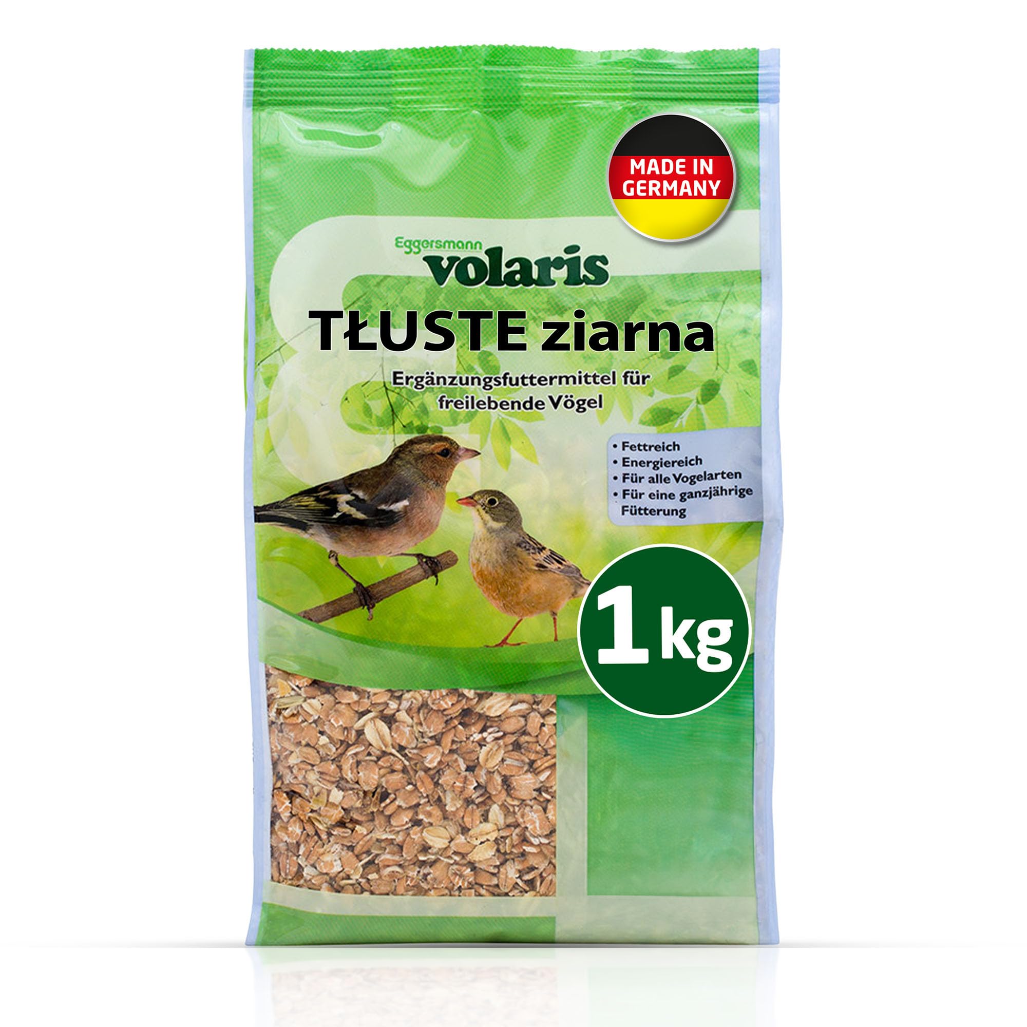 Eggersmann volaris Karma dla dzikich ptaków przez cały rok, 1 kg [ziarna tłuszczu] | Karma dla dzikich ptaków na cały rok | bogata w tłuszcz karma dla wszystkich gatunków ptaków