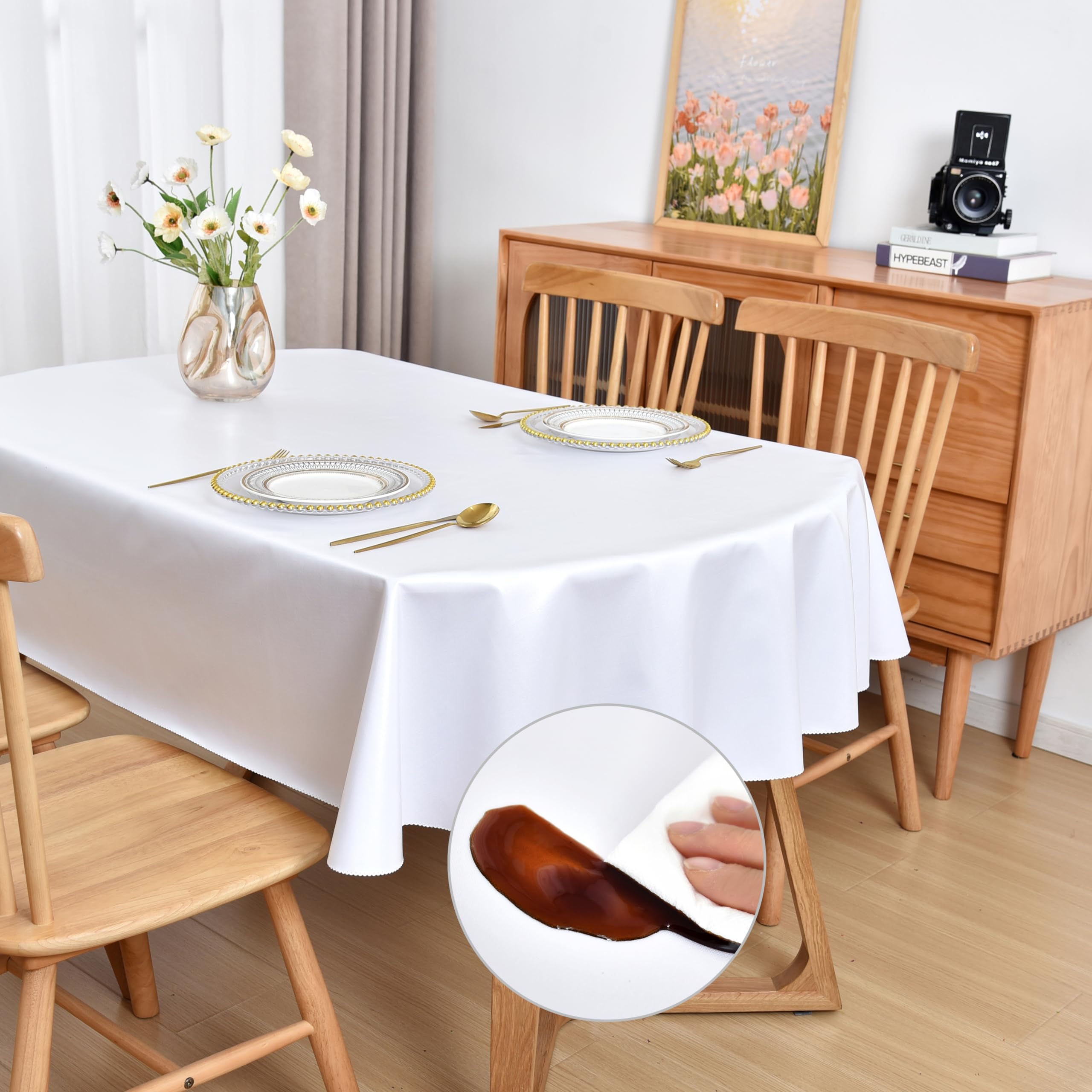 Amazon.com: Amonsa Oval Tablecloth 54 x 72 inch for 4-6 Seats