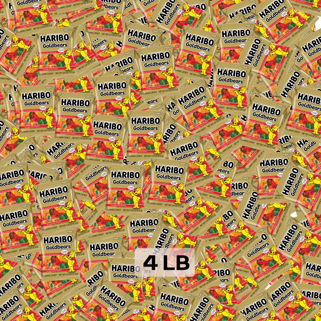 Goldbears Gummi Candy, Mini Bags, (0.4 oz) - Individually Wrapped Candy (4 LB)
