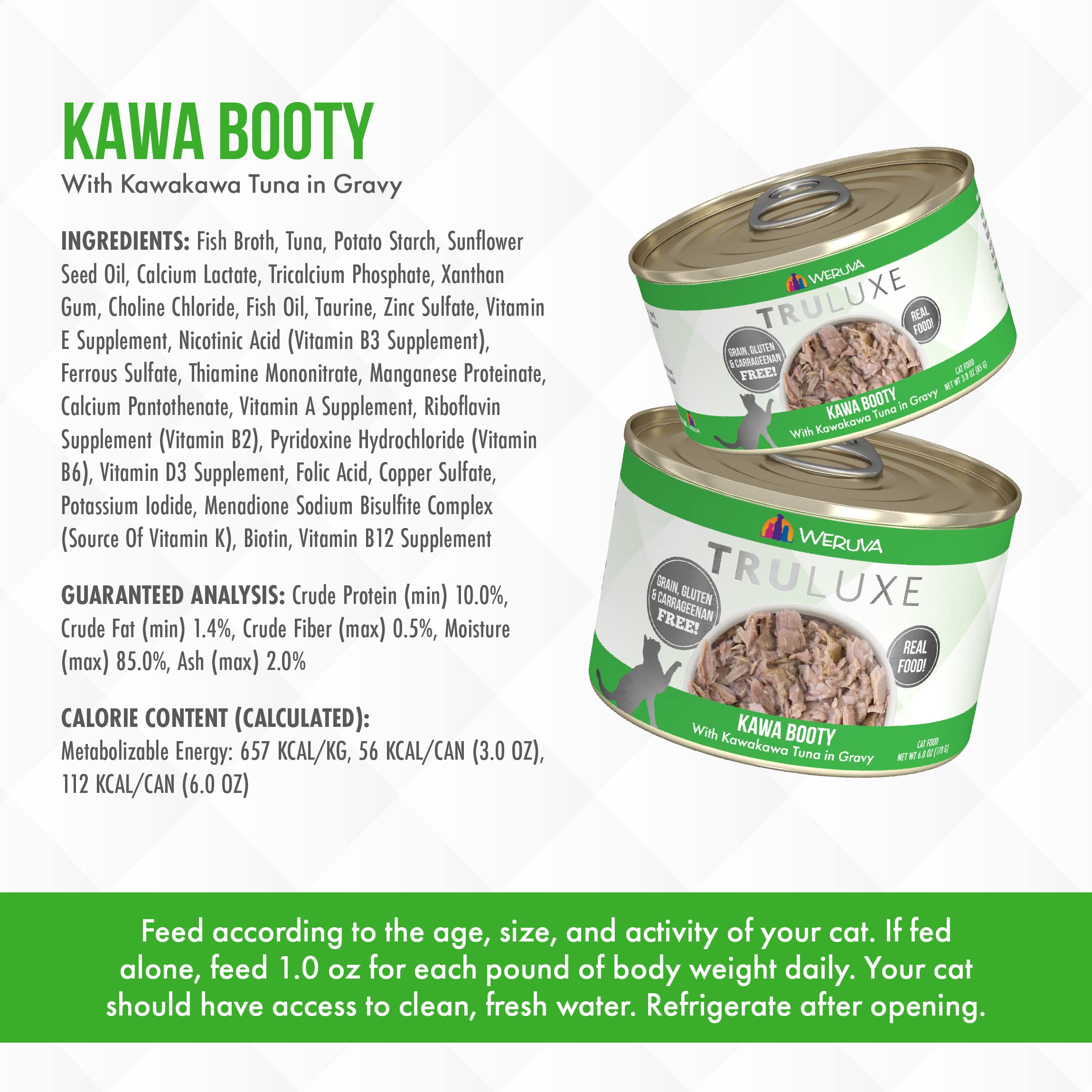 Buy Weruva's TruLuxe Cat Food, Kawa Booty with Kawakawa Tuna in Gravy