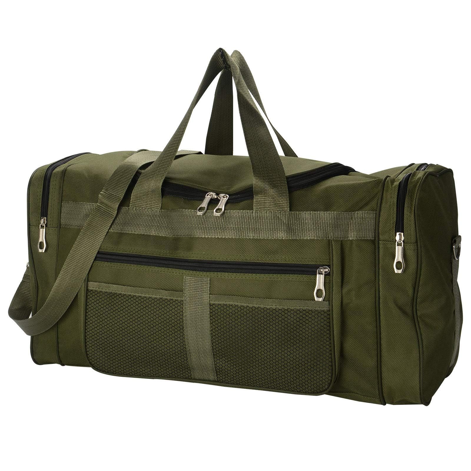 Holdfiturn Sports Duffle Bag Sports Gym Bag for Women Men Waterproof Large 40L Collapsible Training Sports with Shoulder Strap Holdall Overnight Weekend Travel Bag for Gym Travel Swimming Green