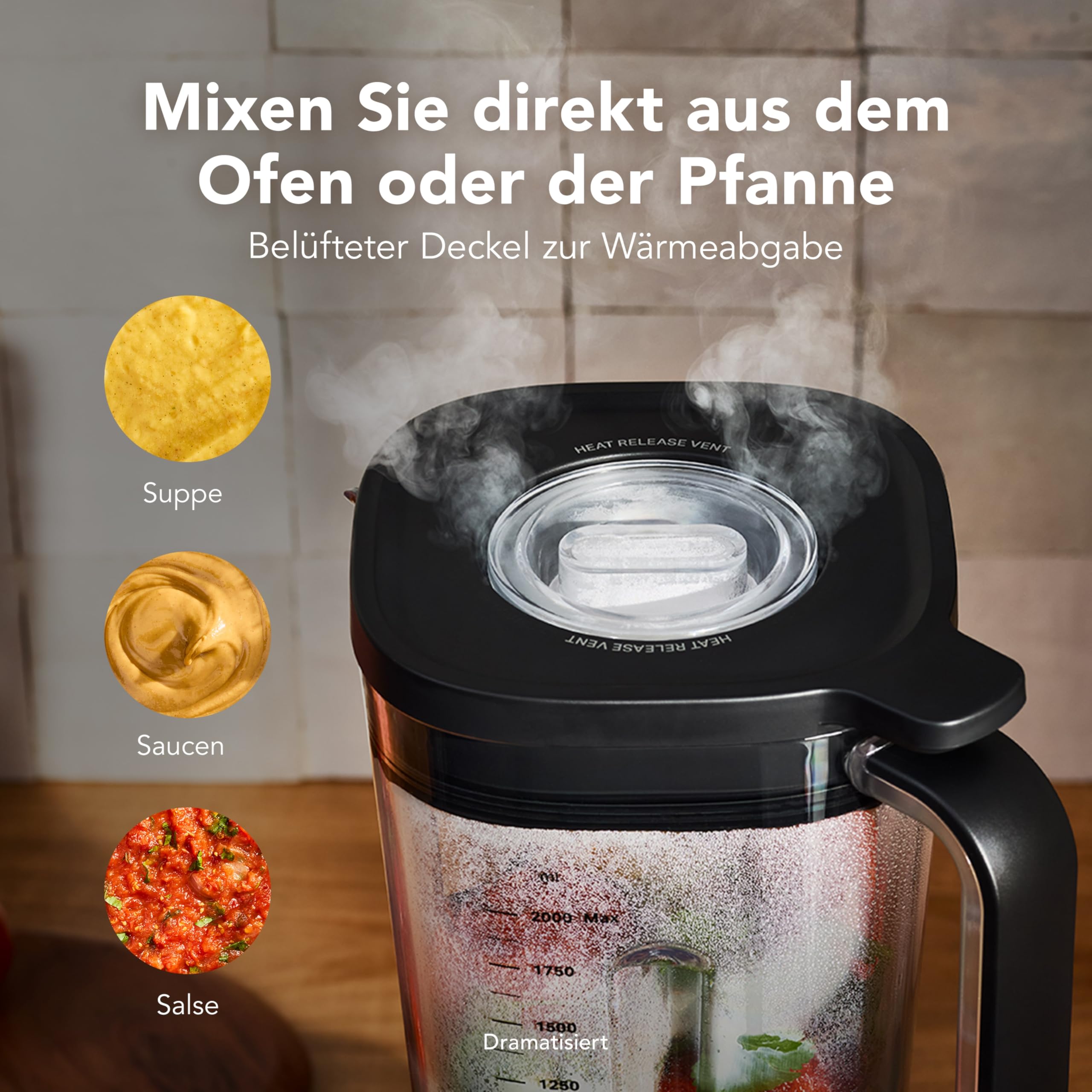 KitchenAid Pure Power Standmixer, 2L BPA-Freier Behälter, 10 Geschwindigkeiten, Eis- & Smoothie-Programm, Asymmetrische Edelstahlklingen, Druckguss-Metallbasis, Porzellanweiß