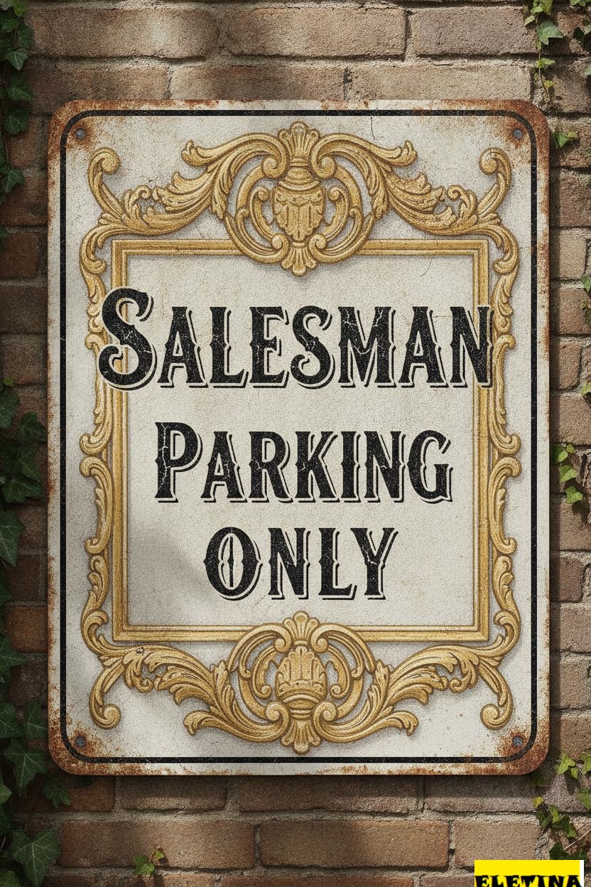 Sales Parking Only Aluminum Security Warning Sign Driveway Road Street Parking Lot Decor 8x12in