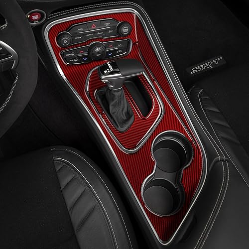 Vista 52 de Para Dodoge Challenger 2015 2016 2017 2018 2019 2020 2021 2022 2023 Accesorios Car Cup Holder Decor Calcomanías Calcomanías de fibra de carbono