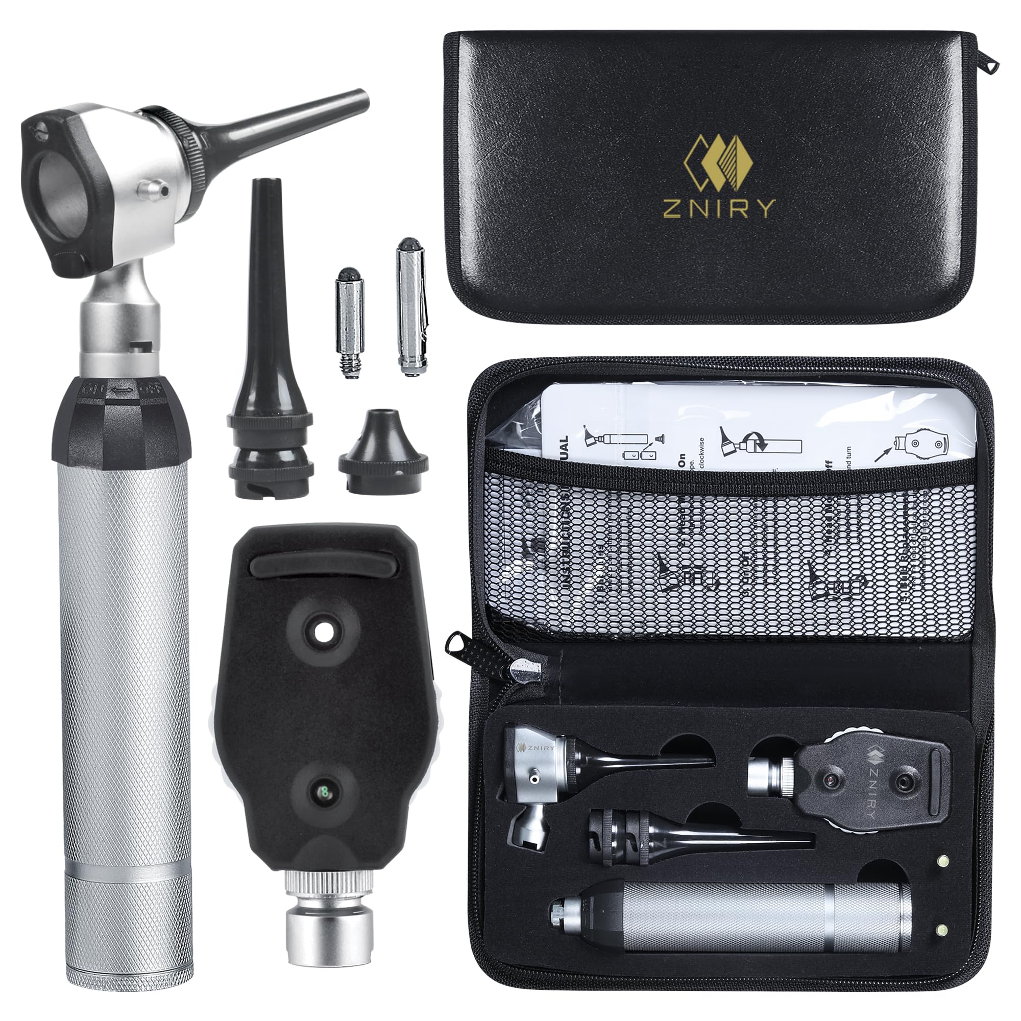 Veterinär-Otoskop Opthalmoskop LED ENT Diagnose-Set, mit Diagnose Premium Instrumente Tierarzt Otoskop Set, Otoskop für Hunde, Haustier Otoskop