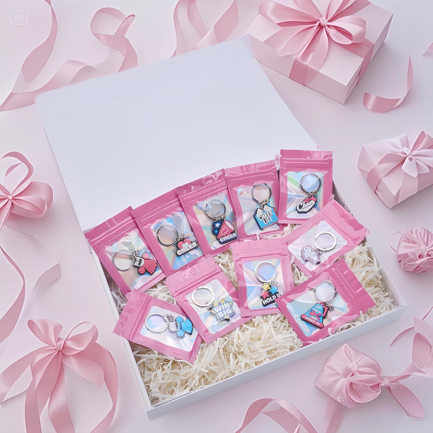 20PCS Cheer Keychains Cheerleading Gifts Cheerleader Coaches Gift Cheer Team Gift Cheer Accessories for Girls(Mix) - Image 4