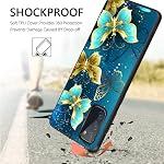 GUAGUA Cases for Samsung Galaxy S20 FE 4G/5G Glow in The Dark Cute Butterfly Noctilucent Luminous Cover for Women Men Slim Thin Shockproof Protective Phone Cases for Galaxy S20 FE 6.5", Blue Butterfly