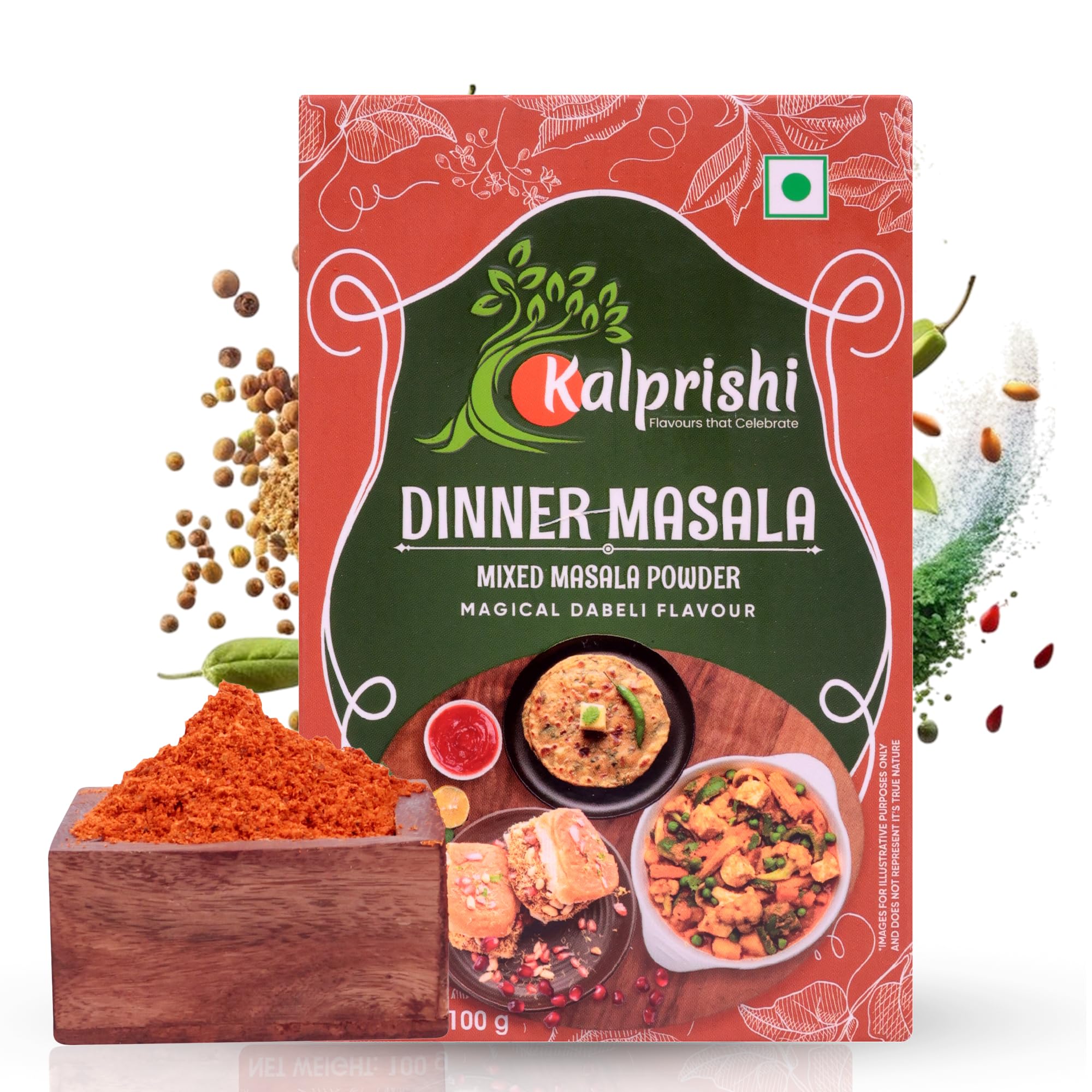 KALPRISHI Spicy Flavour Dinner Mixed Masala Powder with Natural Oils Rich Aroma & Flavour((100 Gram)-image-33