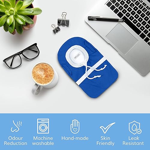 Miniatura 2 de Fundas para bolsas de ostomía, forro impermeable para bolsa de ostomía con apertura ajustable, aro para cinturón, cierre de hebilla