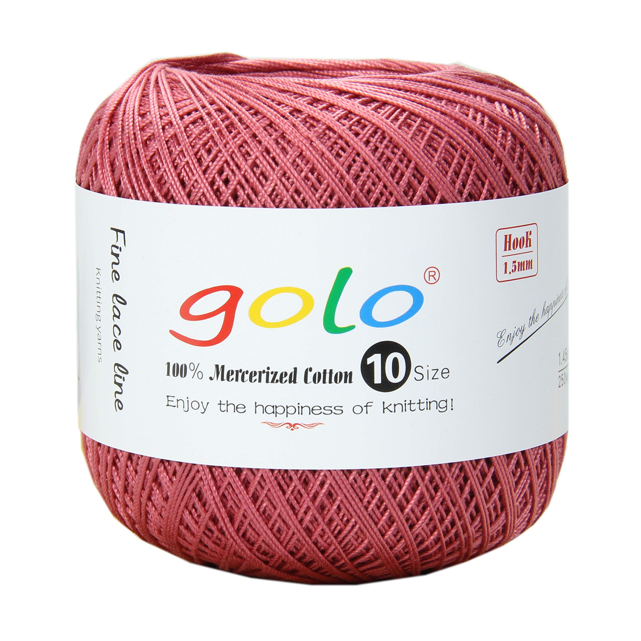 golo Crochet Thread Size 10 Crochet Yarn for Crocheting Brownish red 898