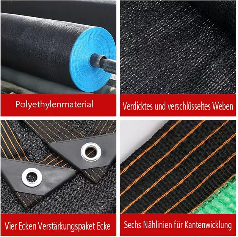LQDMAER 96% árnyékoló háló 3x4m UV-védelem balkonhoz teraszhoz