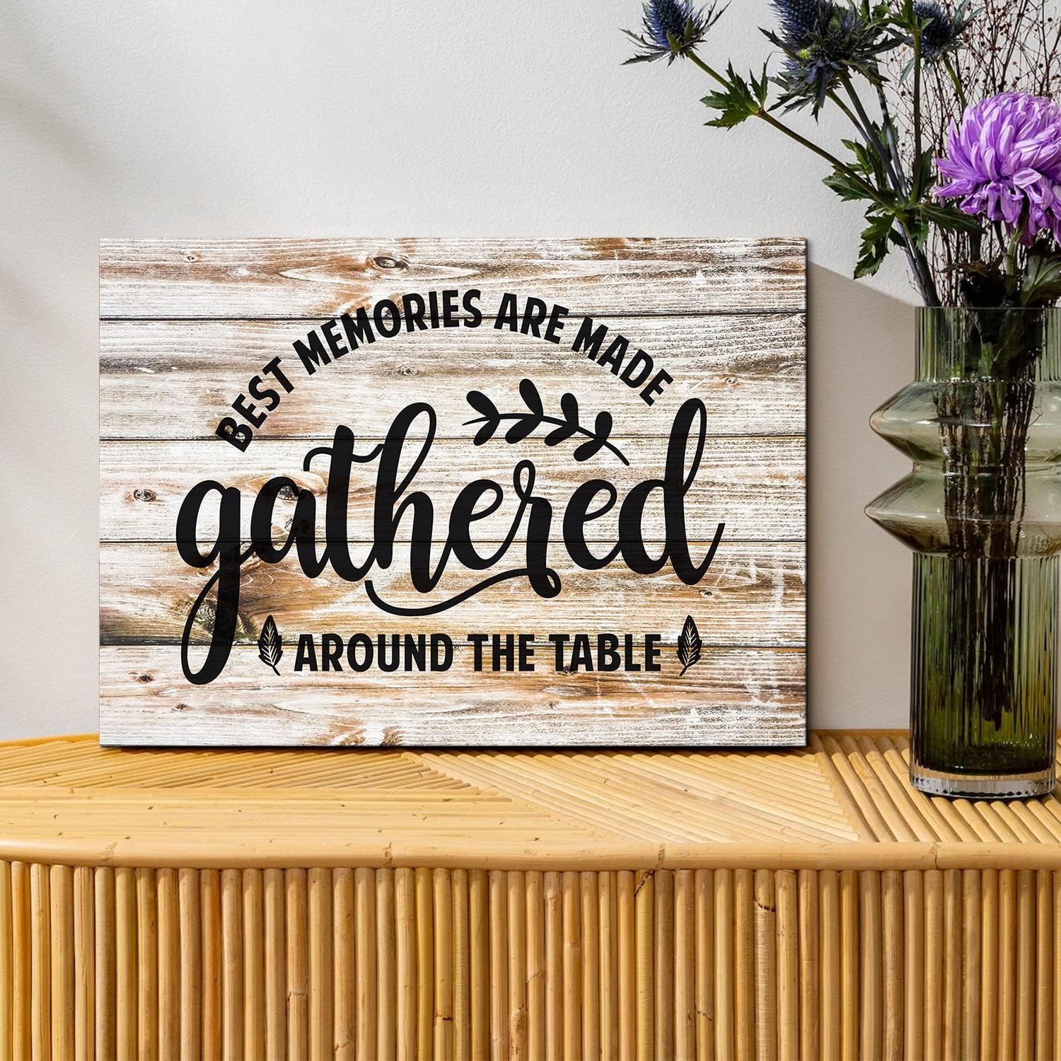 Dining Room Wall Decor Gather Signs for Home Decor Kitchen Wall Art 12x16" image 5