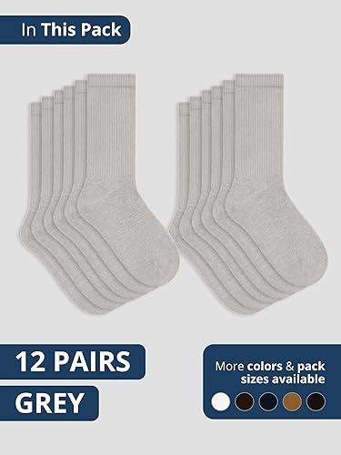 Vista 26 de Special Essentials Calcetines para diabéticos para hombres y mujeres, 12 pares de calcetines neuropatía que no atan la humedad, longitud de la Marrón