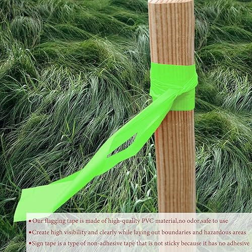 Miniatura 10 de GEYYANG - Cinta de señalización naranja fluorescente, paquete de 6, no adhesiva, 1.18 pulgadas, 98 pies, 3.35 mil de grosor, cinta de marcado para