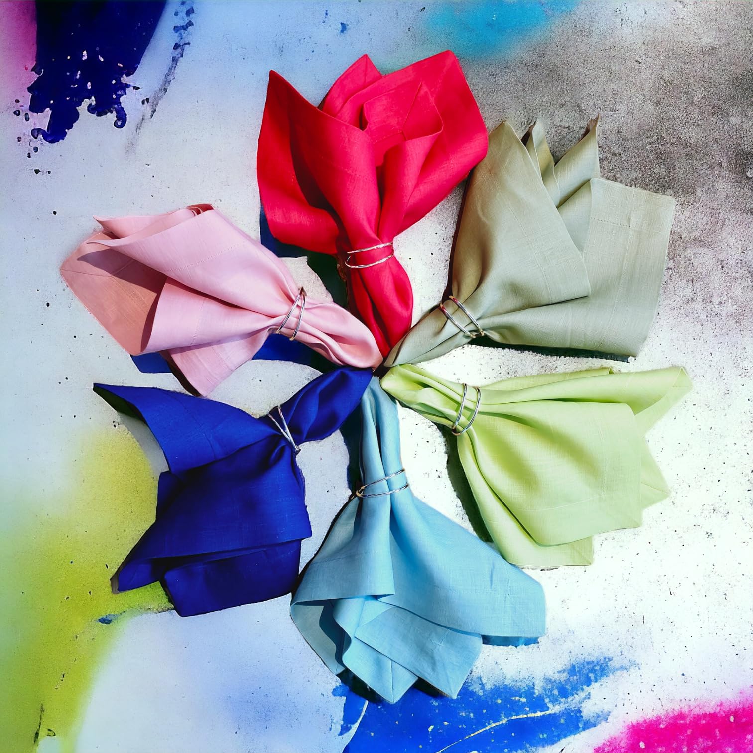 6er Set Leinenservietten, rosa Leinenservietten, Partyservietten, Weihnachtsservietten, Pink Linen Napkins, 100% Linen Napkins, Dinner Napkins, Wedding Napkins