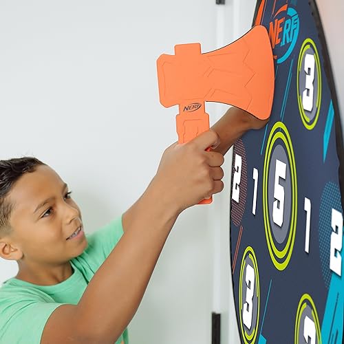 Miniatura 5 de NERF Leñador lanzador de hacha – objetivo de lanzamiento de hacha trasera de puerta con 2 ejes de espuma – ideal para salas de juegos o dormitorios