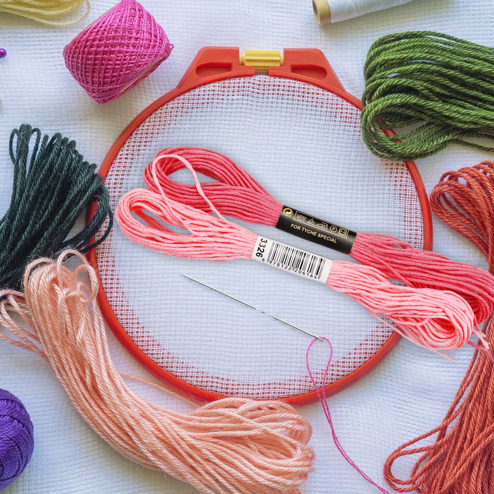 Kit 100 Fils à Broder - 5m Chaque Couleur - Pour Bracelets Brésiliens, Couture, Crochet, Point De Croix