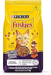 Purina Friskies Ração Seca Nestle Friskies Megamix Para Gatos Adultos E Castrados - 1Kg Purina Para Todas As Fases - Sabor Frango
