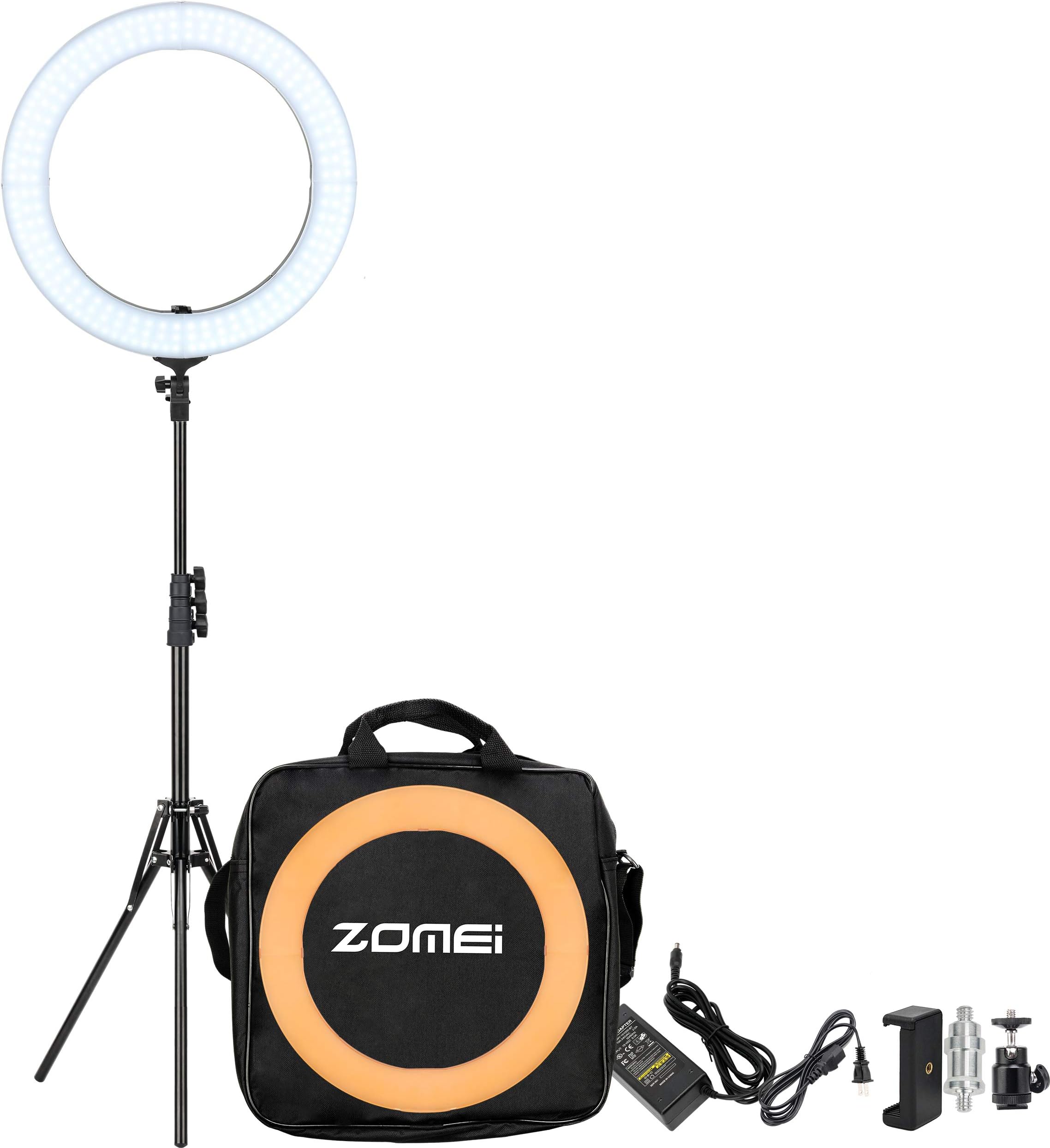 18 Inch Ring Light with Tripod Stand, Dimmable 58W 5500K