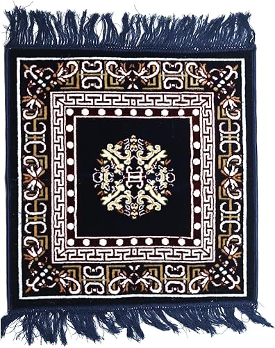 Miniatura 9 de ASHIRWAD Puja Aasan - Alfombra de terciopelo de lana Pooja Aassan de tela de meditación colchón Maroon Grande-1