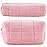 ZLFSRQ 2Pcs Pencil Case Cute Pencil Pouch for Teens Plush Makeup Bag Travel Cosmetic Bag Set Pink Makeup Pouches Purse Preppy Zippered Toiletry Bags Organizer Trendy Zipper Skincare Storage Organizer
