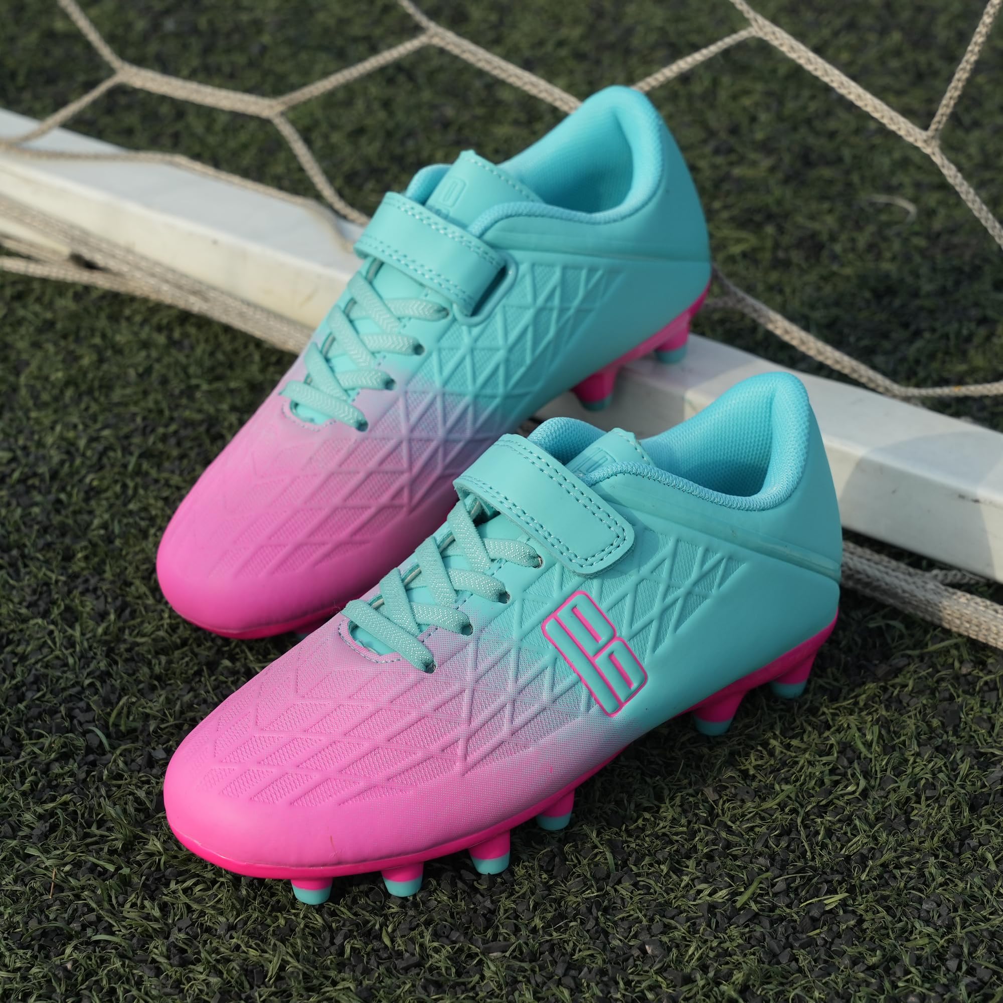 JABASIC Buty piłkarskie dla dzieci Firm Ground Football buty dla chłopców i dziewczynek, buty piłkarskie ze skarpetkami