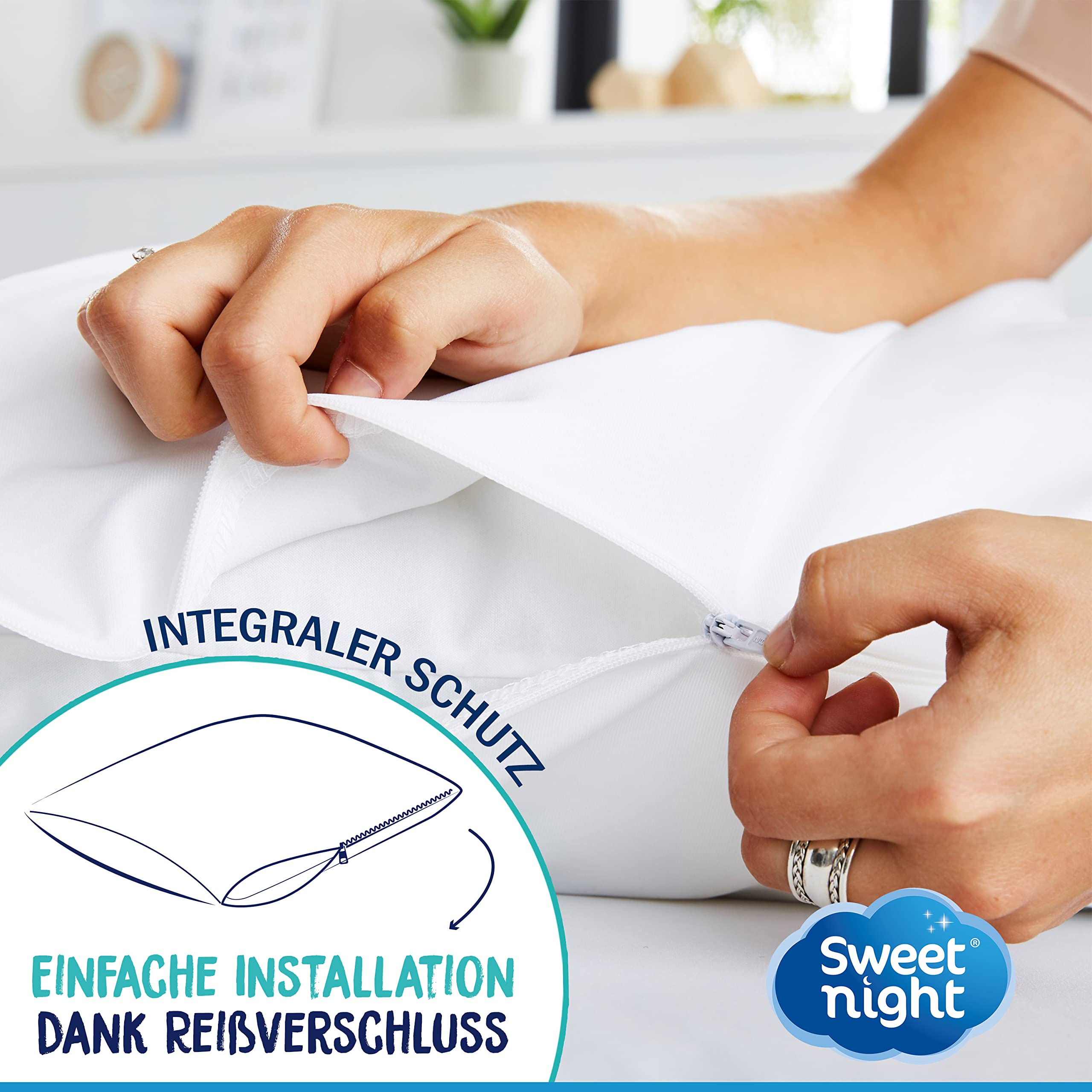 Kissenschoner 65x65cm - Saugfähiger Fleece-Bezug Aus Baumwolle