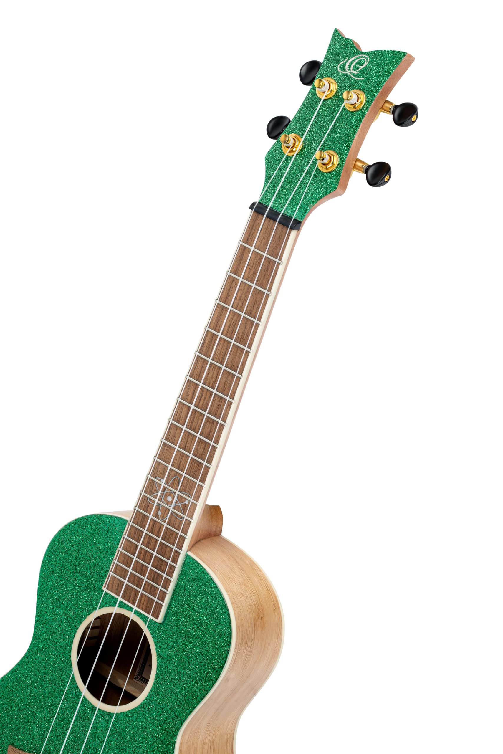 Ortega Guitars Ukulélé Concert Acoustique – Série Element – Housse Incluse – Épicéa, Vert (RUEL-MGR)