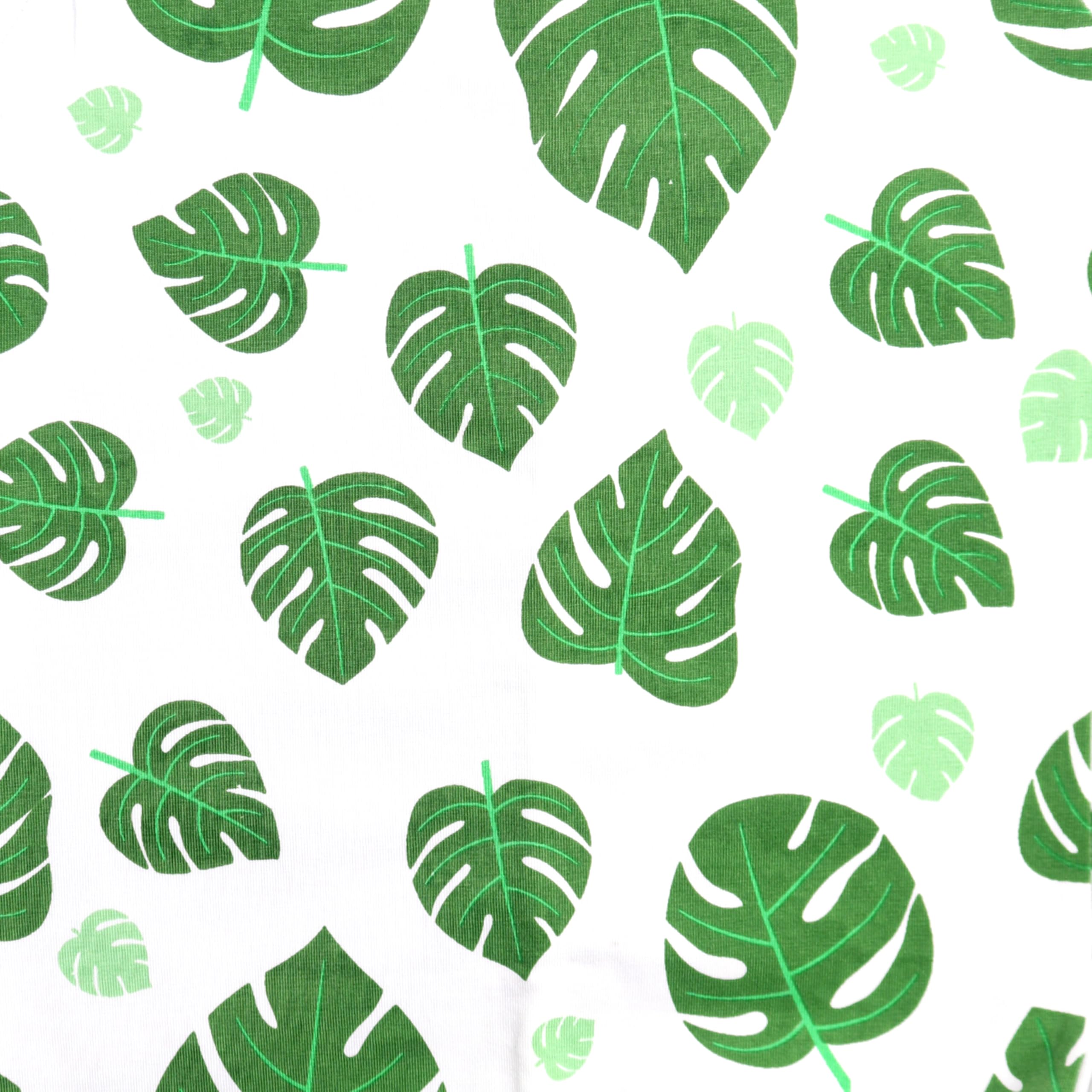 Kidbea® 100% Cotton Rompers Jumpsuit Night Suits for Infants Newborn Baby Boys & Girls Leaf Printed With Green Color Size 3-6 Months - Image 4 thumbnail