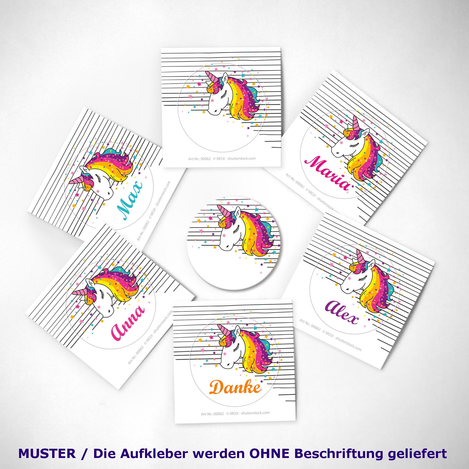 Einhorn Einladungskarten Set - 6 Karten Mit Umschlägen & Tüten