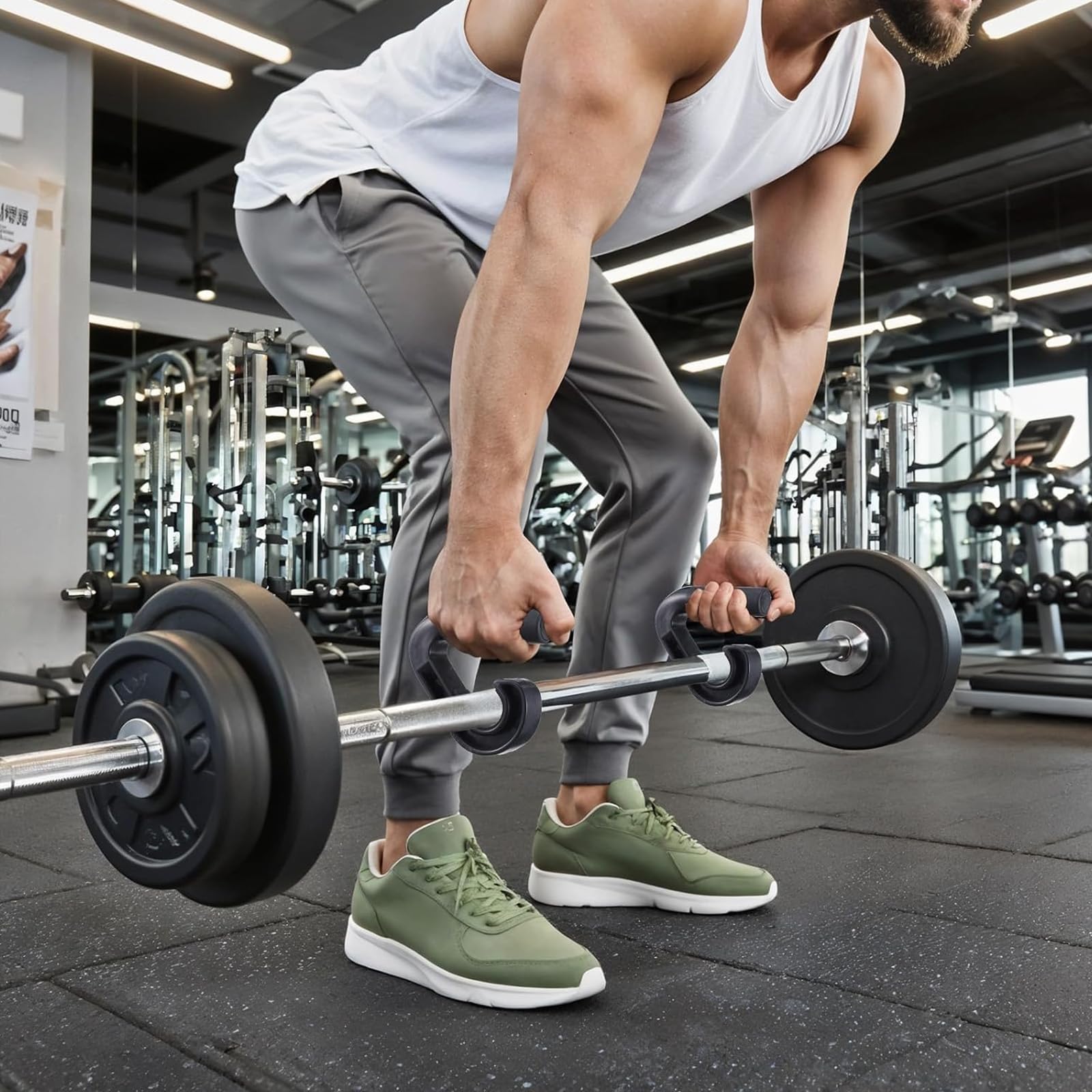 2 maniglie Double D Fitness con impugnatura neutra a 90° per trazioni e canottaggio, antiscivolo, per trazioni, cavo cavo, bilanciere, allenamento schiena