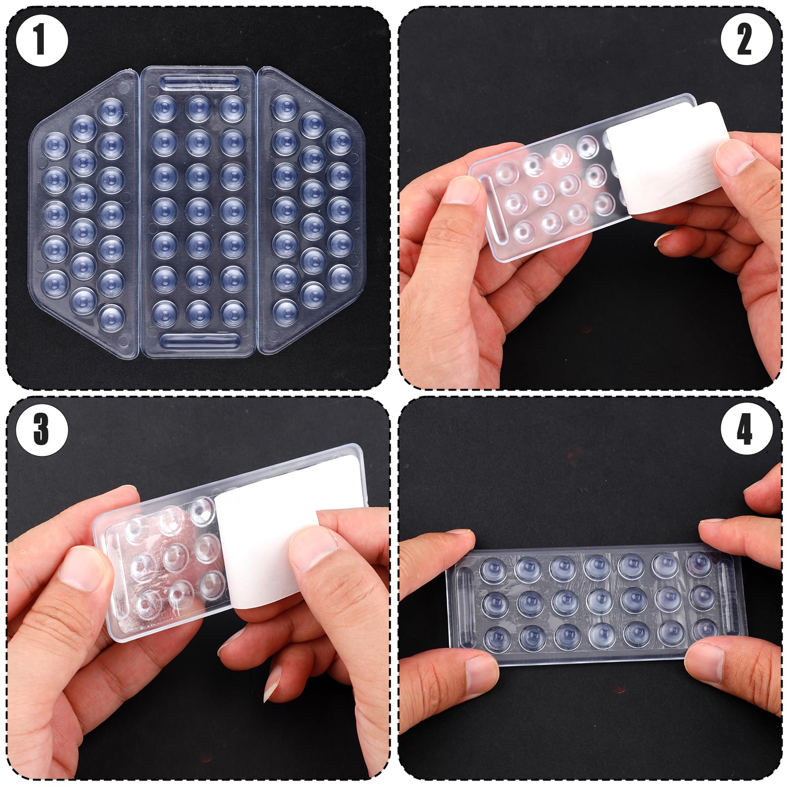 4 Tamponi Antiscivolo Per Snowboard - Trasparenti, Autoadesivi, 12x12 Cm, Per Attacchi E Stabilità - Foto 12