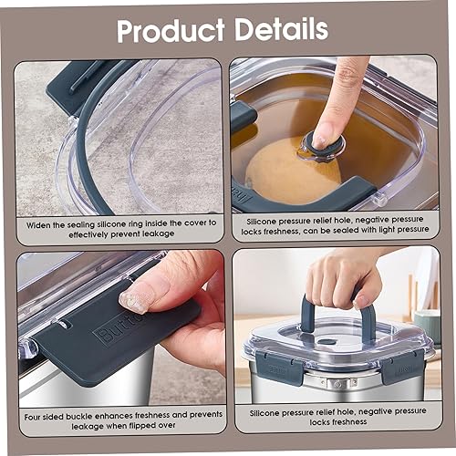 Miniatura 5 de Olla con mango de madera, juego de ollas de acero inoxidable con cesta coladora y tapa transparente, pinzas para alimentos y estante para freír