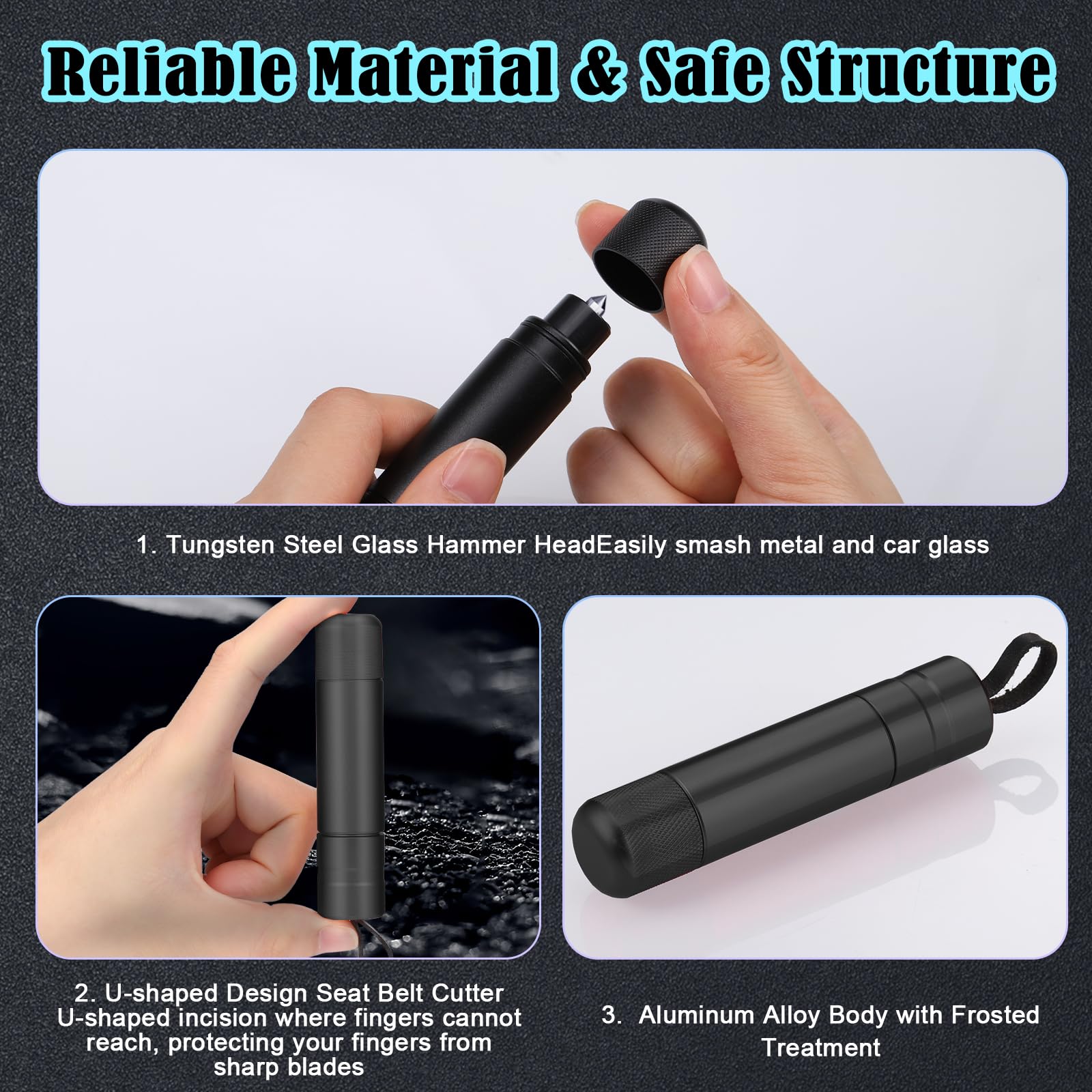 Auto Nothammer Mit Gurtschneider - Sicherheitshammer Für Notfälle Im Auto