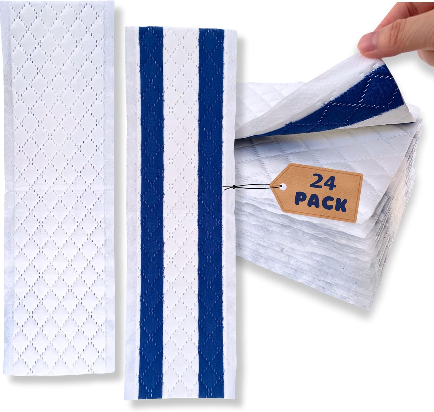 18 Inch Microfiber Disposable Mop Pad 24 Pack for All 1618