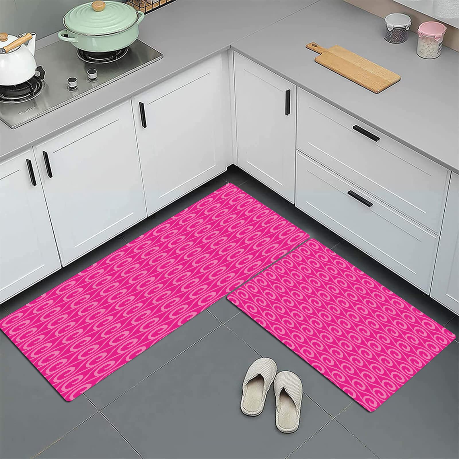 Dppyuxa Küchenläufer Nautisches Design - Rutschfester Teppich 60x120 Cm