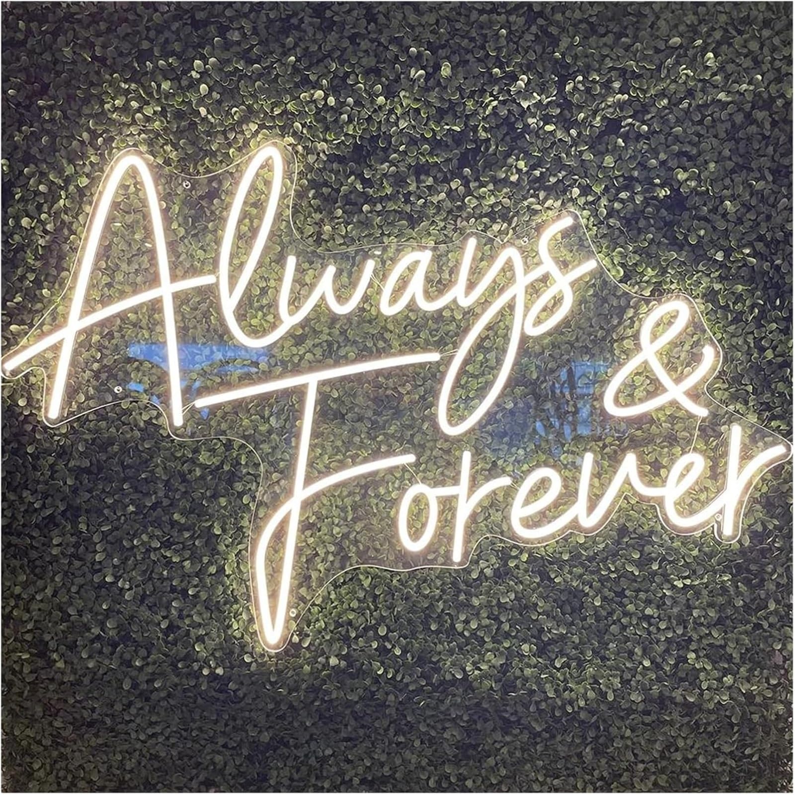 Wexxaii neon Light Sign Soothing Ambiance Neon Sign Lamp Always & Forver Lights Powered by for Decoration(50cm)