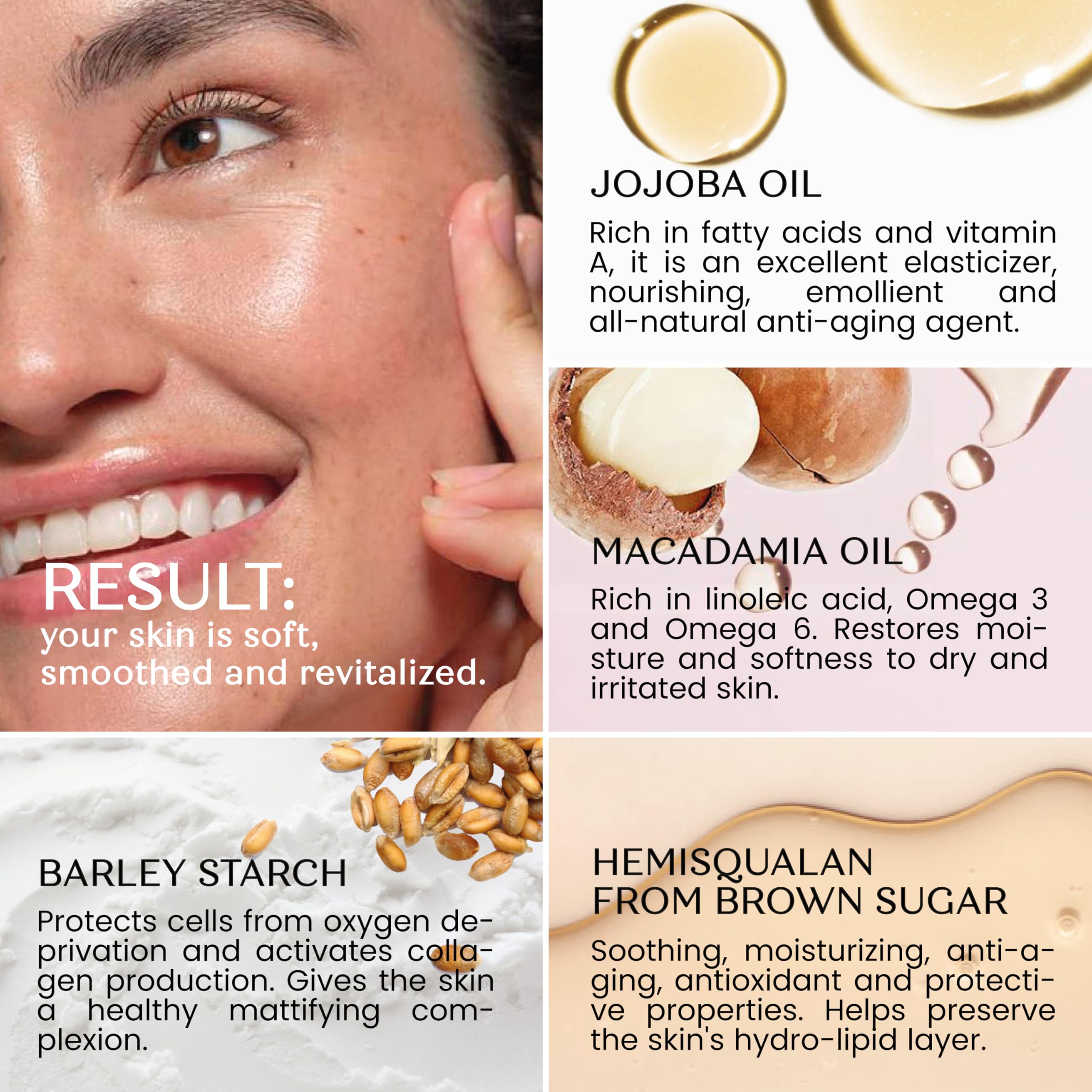 Senso Naturale Solid Face Serum Uniforming 24-Hour, Mattifying Face Cream with Vitamin E, Toning Face Mask Night - Image 4