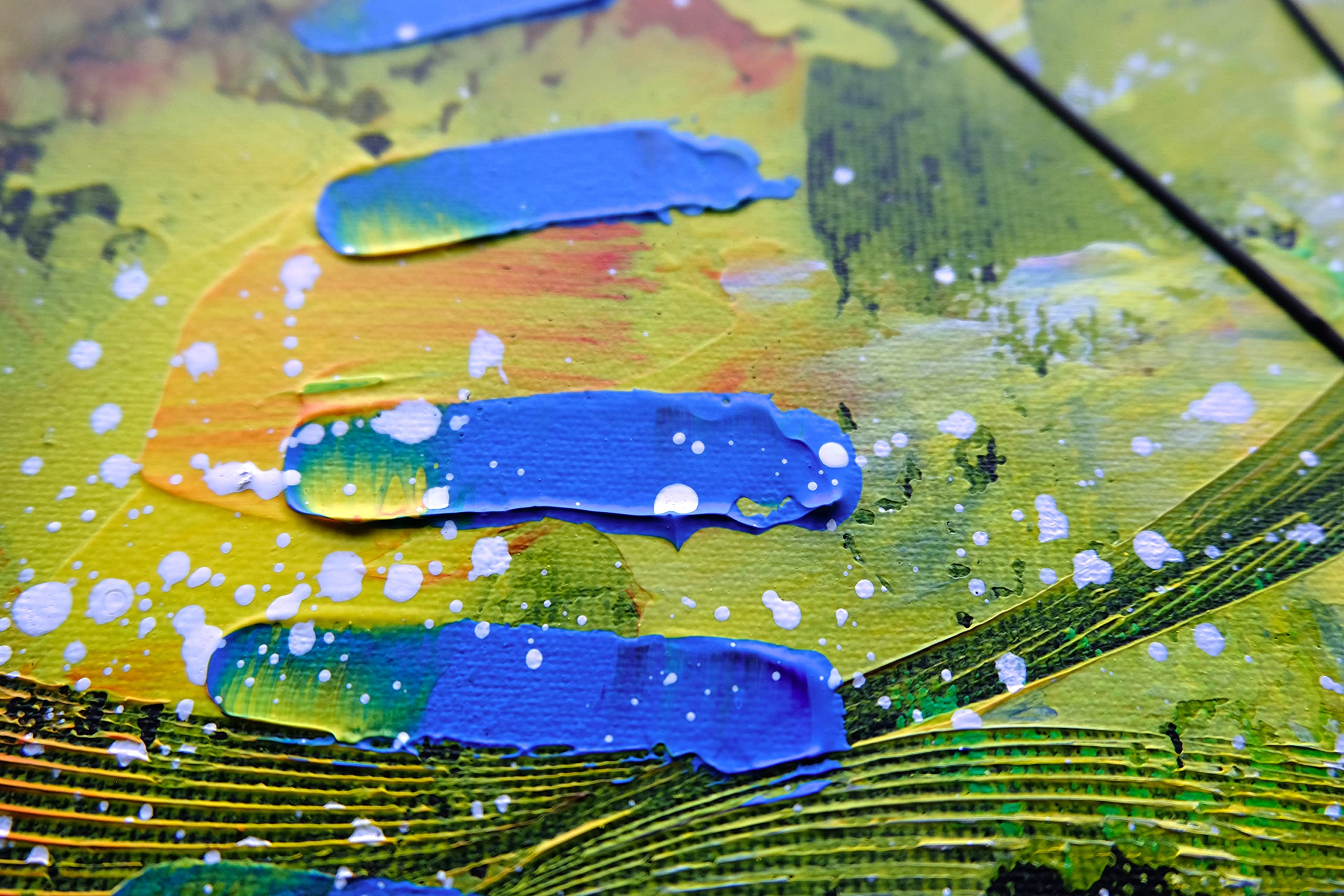 Monica Mirafiori I 90x60 cm I Tableau Peint à la Main I Modèles Tableau I Peintre Moderne I Tableaux Peintures I Toile sur Cadre en Bois