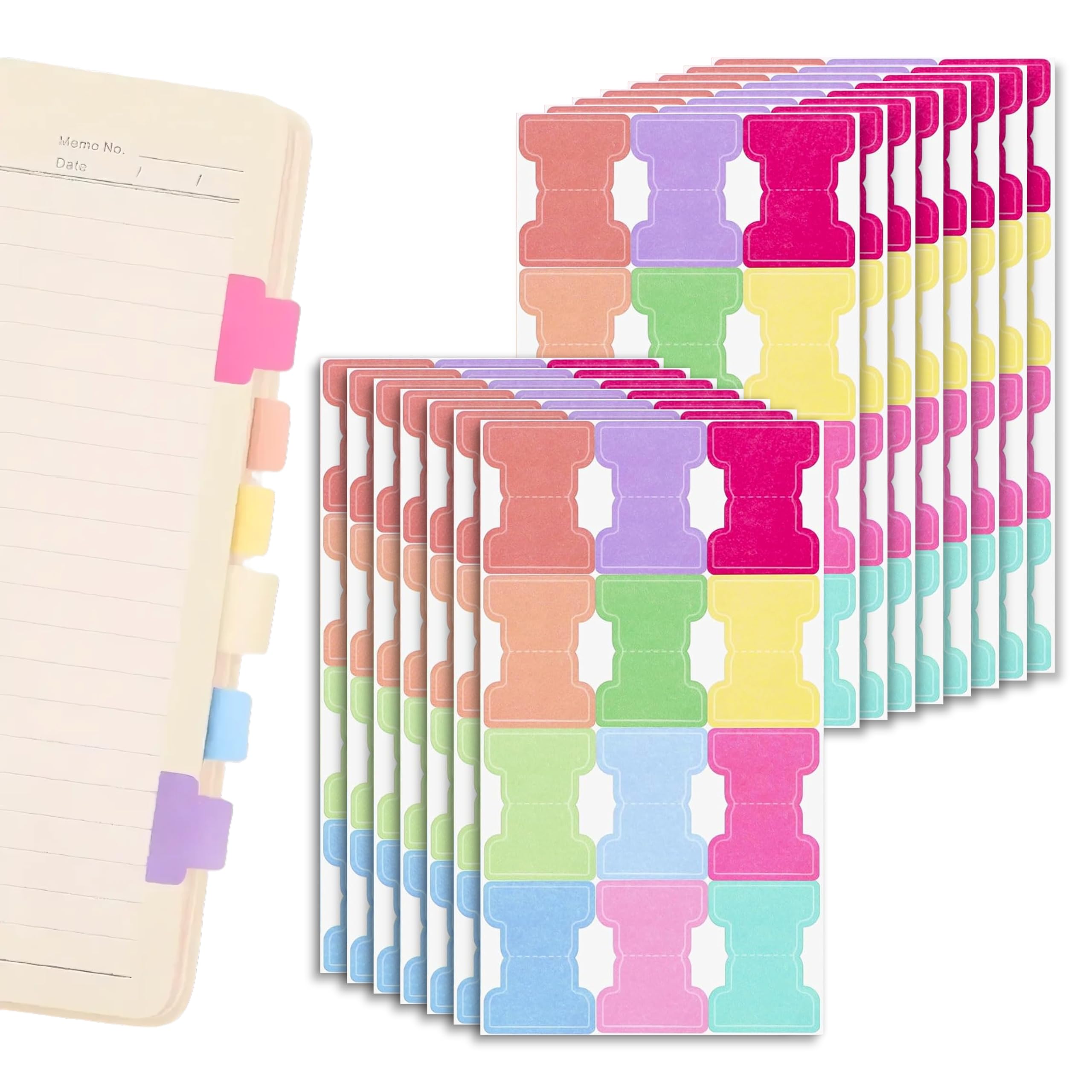 360 Pegatinas Color Macarrón​Etiquetas Índice Mensuales Etiquetas Mensuales Pegatinas Planificadoras Coloridas Adhesivas​Marcapaginas Adhesivos Para Libros Indices Adhesivos