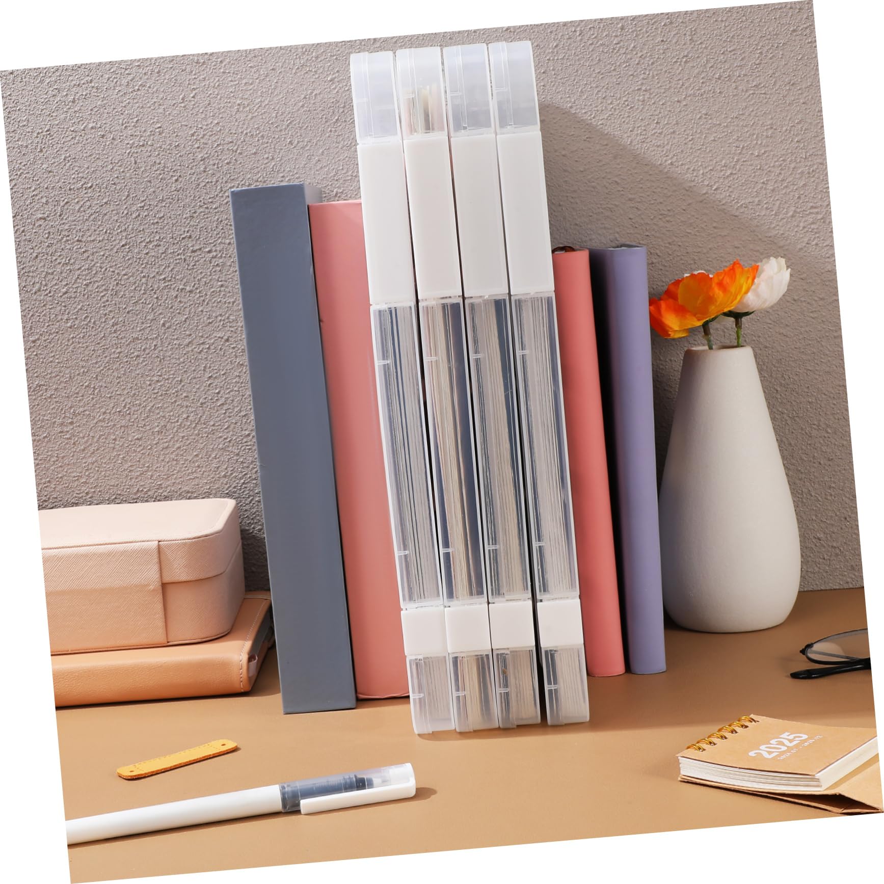 Sewroro 6 Stück-pack Dokumentenbox mit Deckel aus Kunststoff Transparente A4-aufbewahrungsbox für Zuhause und Schule Einfache Sicht