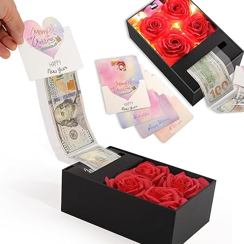 Miniatura 10 de Caja de dinero para regalo en efectivo, cajas de regalo para dinero en efectivo en cumpleaños, Navidad, graduación, día de la madre, para marido,