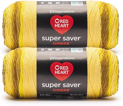 Miniatura 32 de Red Heart Super Saver - Ovillo de lana, diseño de rayas neón Raya - Loro,Pooling - Haute,Rosa Hot,Pooling - Berry,Piscina - Stillwater,Estampado