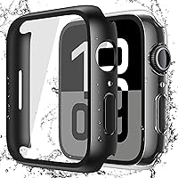 Vista 11 de Misxi [Juego de 2] Funda Impermeable con Botón para Apple Watch SE 2 (2024) Series SE 6 Series 5 Series 4 44mm, Funda de PC Anti-Caída con Protector