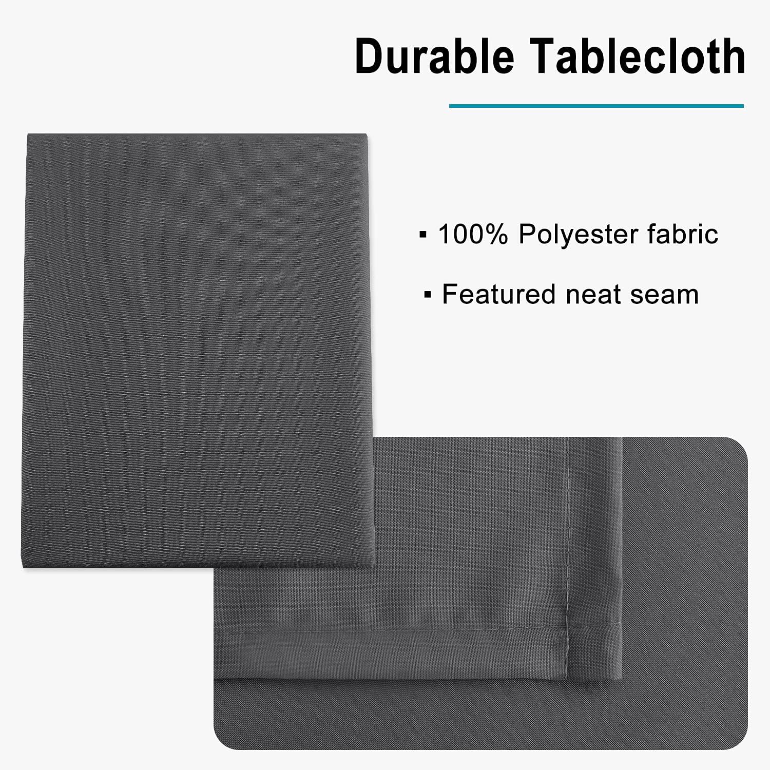 Onе-Dау Sаlе: Uр tо 50% оƒƒ Hiasan Rectangle Tablecloth Grey - Wrinkle Resistant and Waterproof Washable Polyester Fabric Table Cloth for Dining Party and Outdoor Use, 54 x 120 Inch