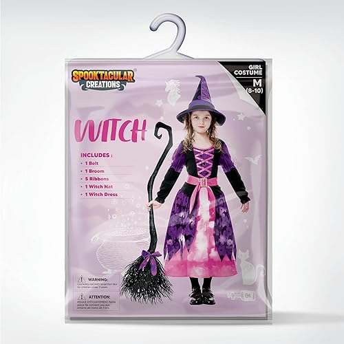 Miniatura 6 de Spooktacular Creations Disfraz de tutú de bruja de murciélago naranja iluminado para niña con sombrero para niños pequeños para disfraz de Halloween