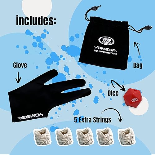 Miniatura 3 de Yomega Dash Yoyo - Yoyo profesional de metal de aluminio que no responde con rodamiento de bolas de tamaño C para trucos avanzados de yo yo + 5